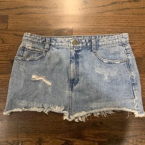 Free people short denim skirt